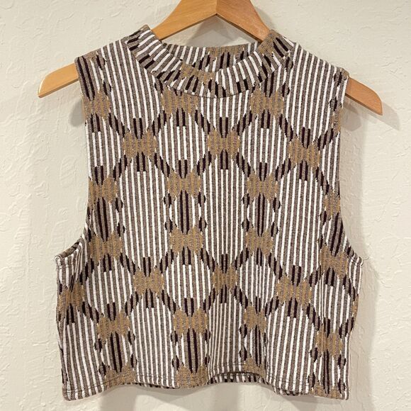 ~ Anthropologie LG P * 3pc Boho Set Bundle Top Skirt Pants-Retro Brown Black LGp - Picture 2 of 16